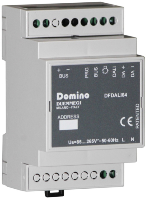 Nuovo Modulo Domino DFDALI64 Interfaccia per bus DALI da 64 dispositivi DALI (3M)