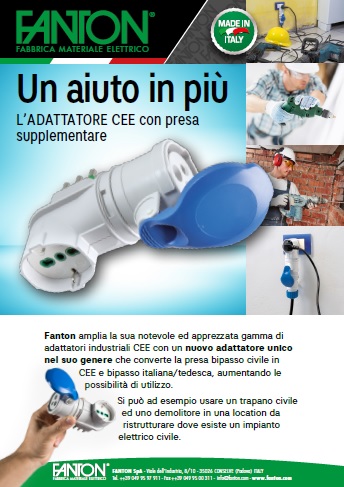 Adattatore CEE con presa supplementare