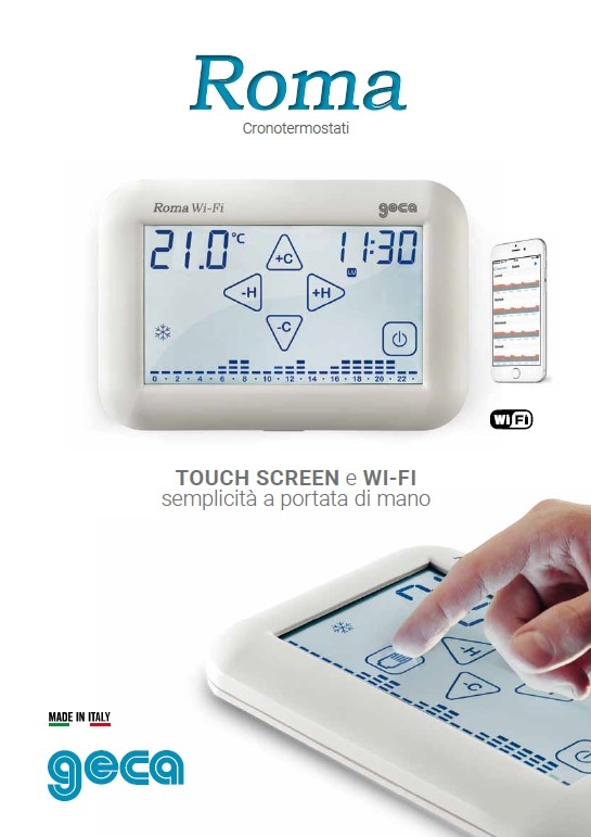 ROMA - CRONOTERMOSTATI WI-FI TOUCH SCREEN