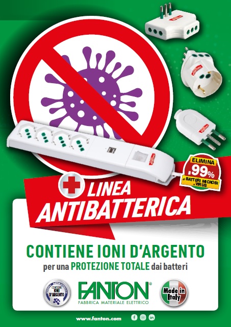 Linea ANTIBATTERICA con ioni d'argento per una protezione totale dai batteri