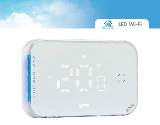 Dalì - cronotermostato intelligente a LED WI-FI con monitoraggio della qualità dell'aria