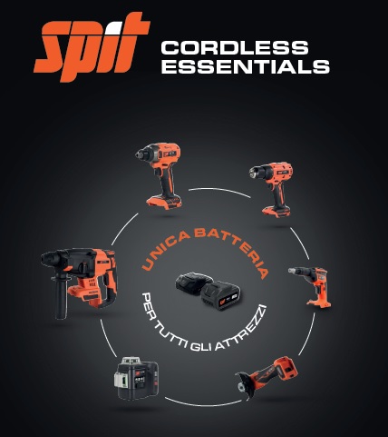 SPIT CORDLESS ESSENTIALS, 6 ATTREZZI UN'UNICA BATTERIA