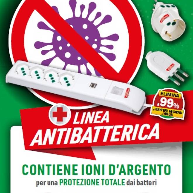 Linea ANTIBATTERICA con ioni d'argento per una protezione totale dai batteri