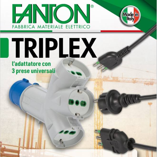 TRIPLEX - l'adattatore con 3 prese universali