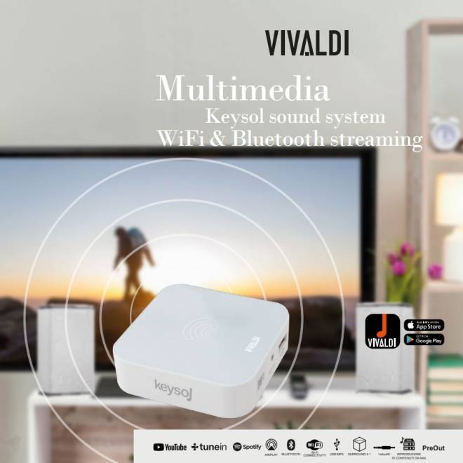 Multimedia Keysol sound system WiFi & Bluetooth streaming