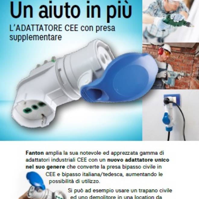 Adattatore CEE con presa supplementare