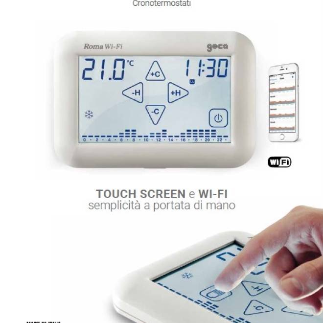 ROMA - CRONOTERMOSTATI WI-FI TOUCH SCREEN